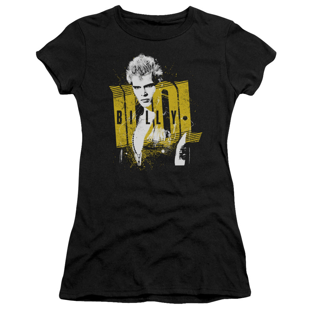 Billy Idol Brash Junior Sheer Cap Sleeve Womens T Shirt Black