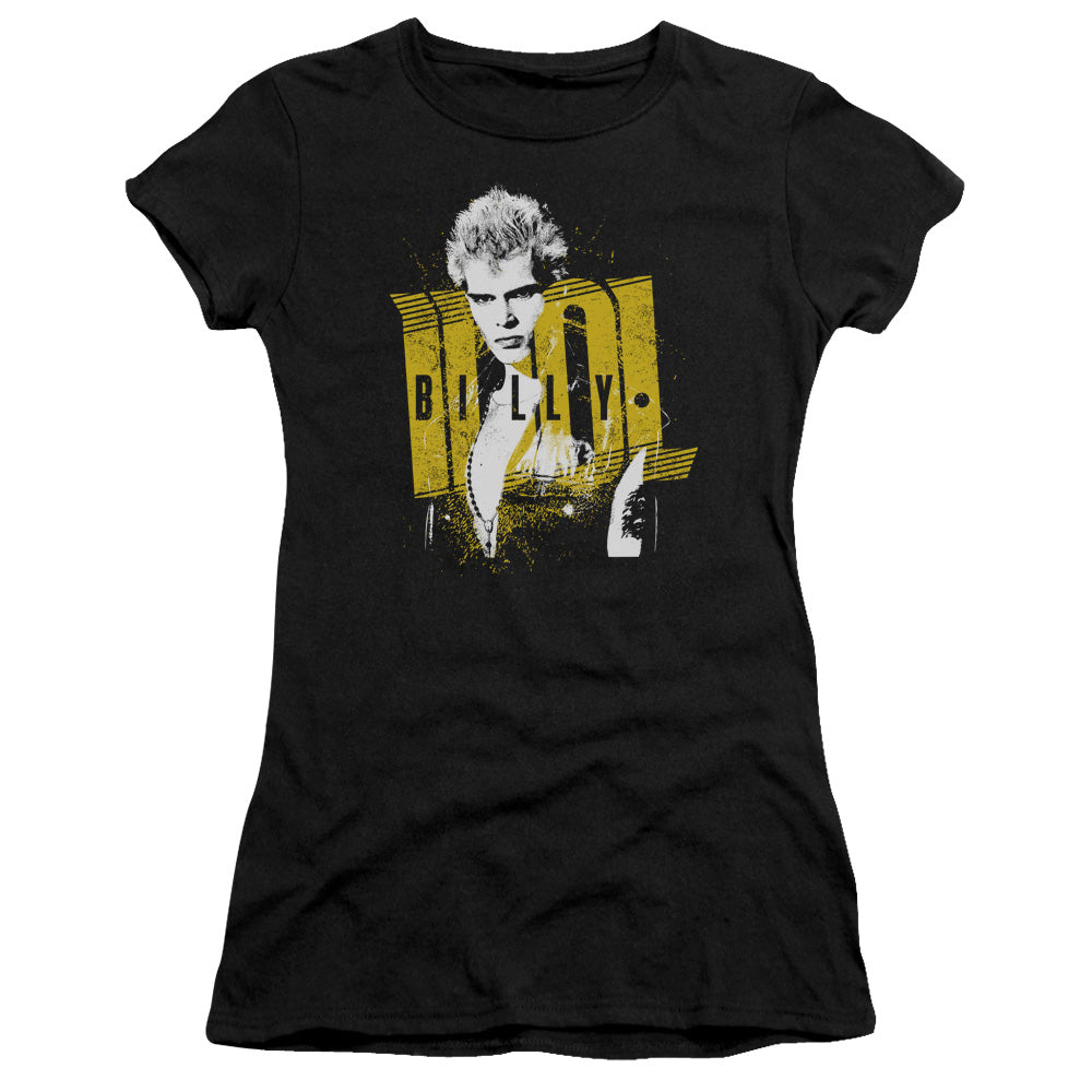 Billy Idol Brash Junior Sheer Cap Sleeve Premium Bella Canvas Womens T Shirt Black