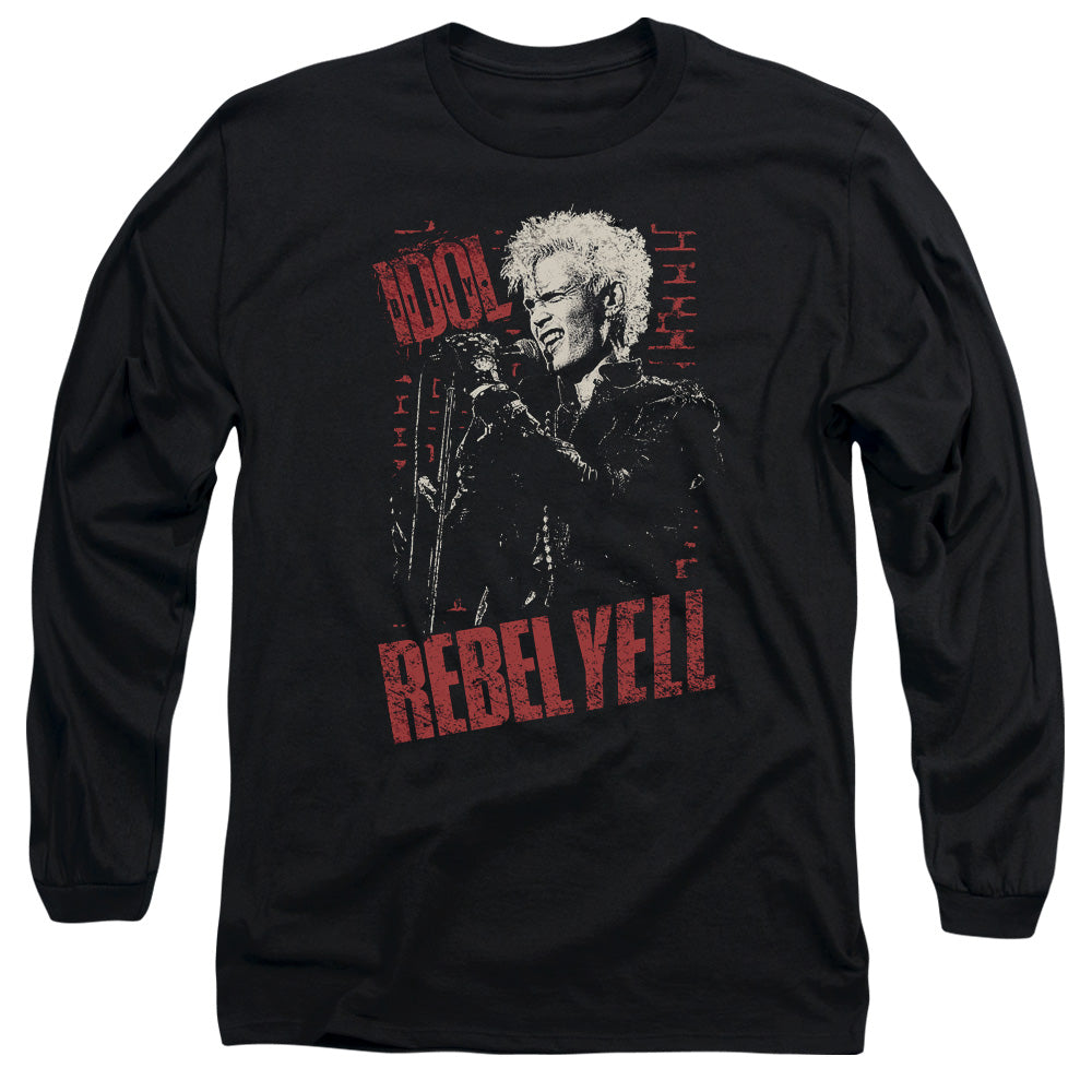 Billy Idol Brick Wall Mens Long Sleeve Shirt Black