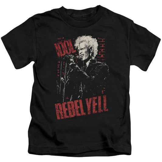 Billy Idol Brick Wall Juvenile Kids Youth T Shirt Black