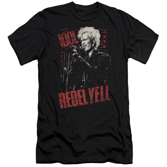 Billy Idol Brick Wall Premium Bella Canvas Slim Fit Mens T Shirt Black