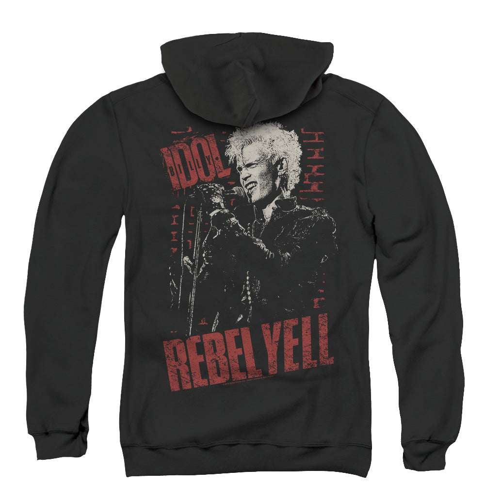 Billy Idol Brick Wall Back Print Zipper Mens Hoodie Black