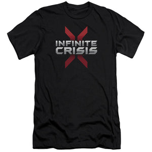 Infinite Crisis Logo Premium Bella Canvas Slim Fit Mens T Shirt Black