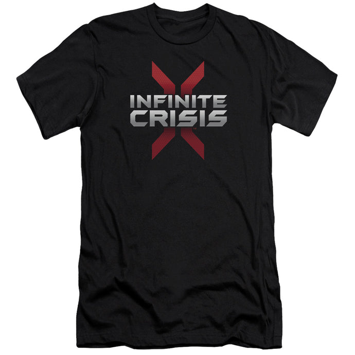 Infinite Crisis Logo Premium Bella Canvas Slim Fit Mens T Shirt Black