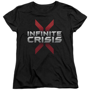 Infinite Crisis Logo Womens T Shirt Black