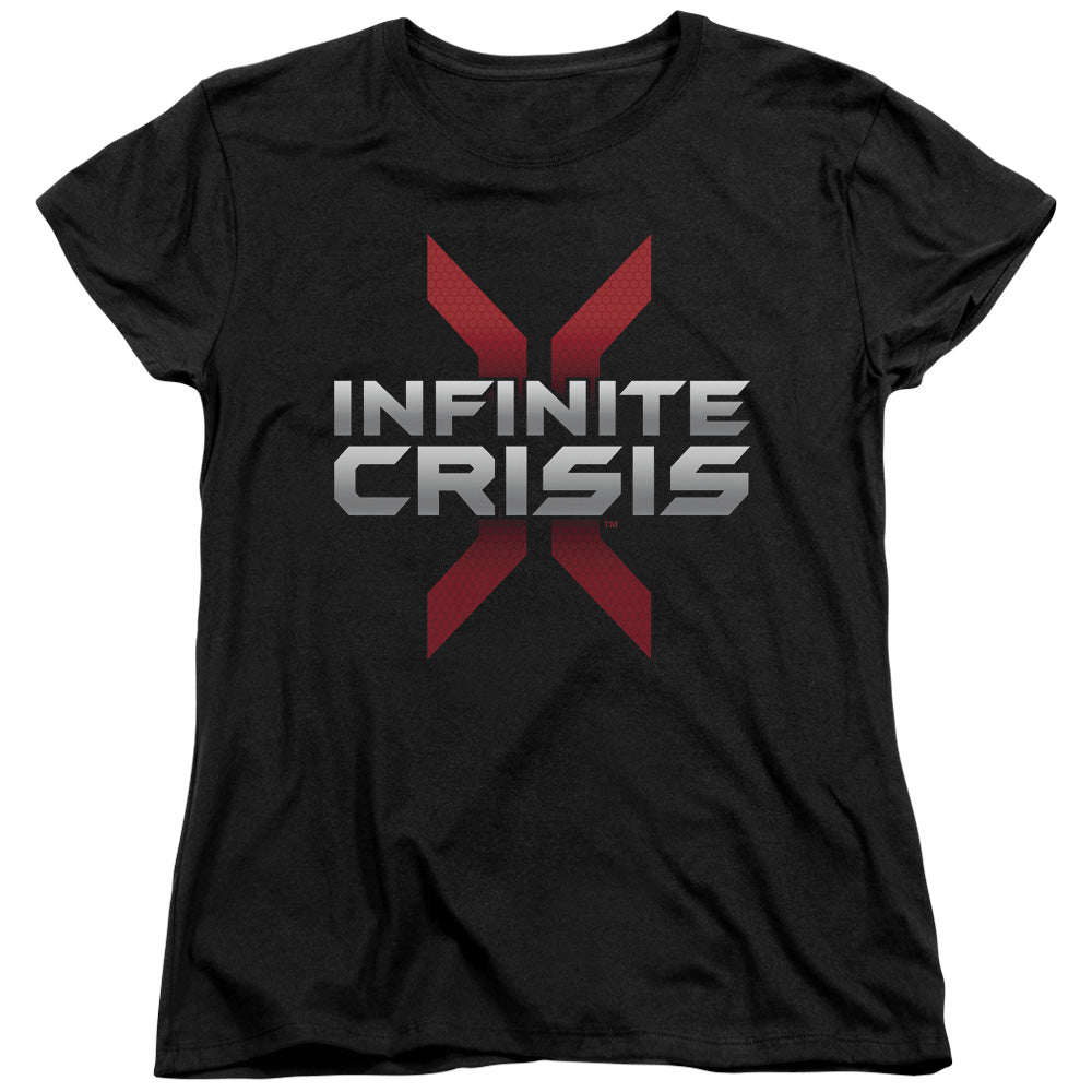 Infinite Crisis Logo Womens T Shirt Black