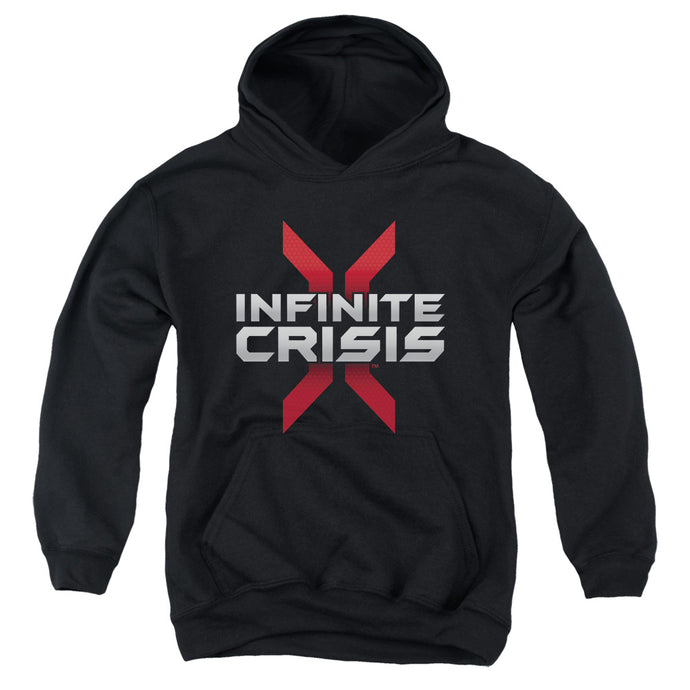 Infinite Crisis Logo Kids Youth Hoodie Black