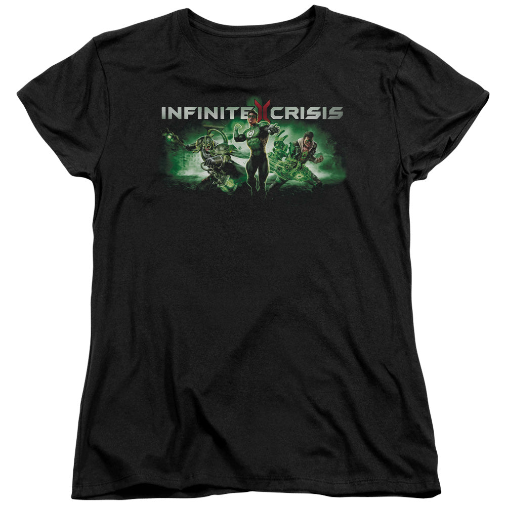 Infinite Crisis Ic Green Womens T Shirt Black