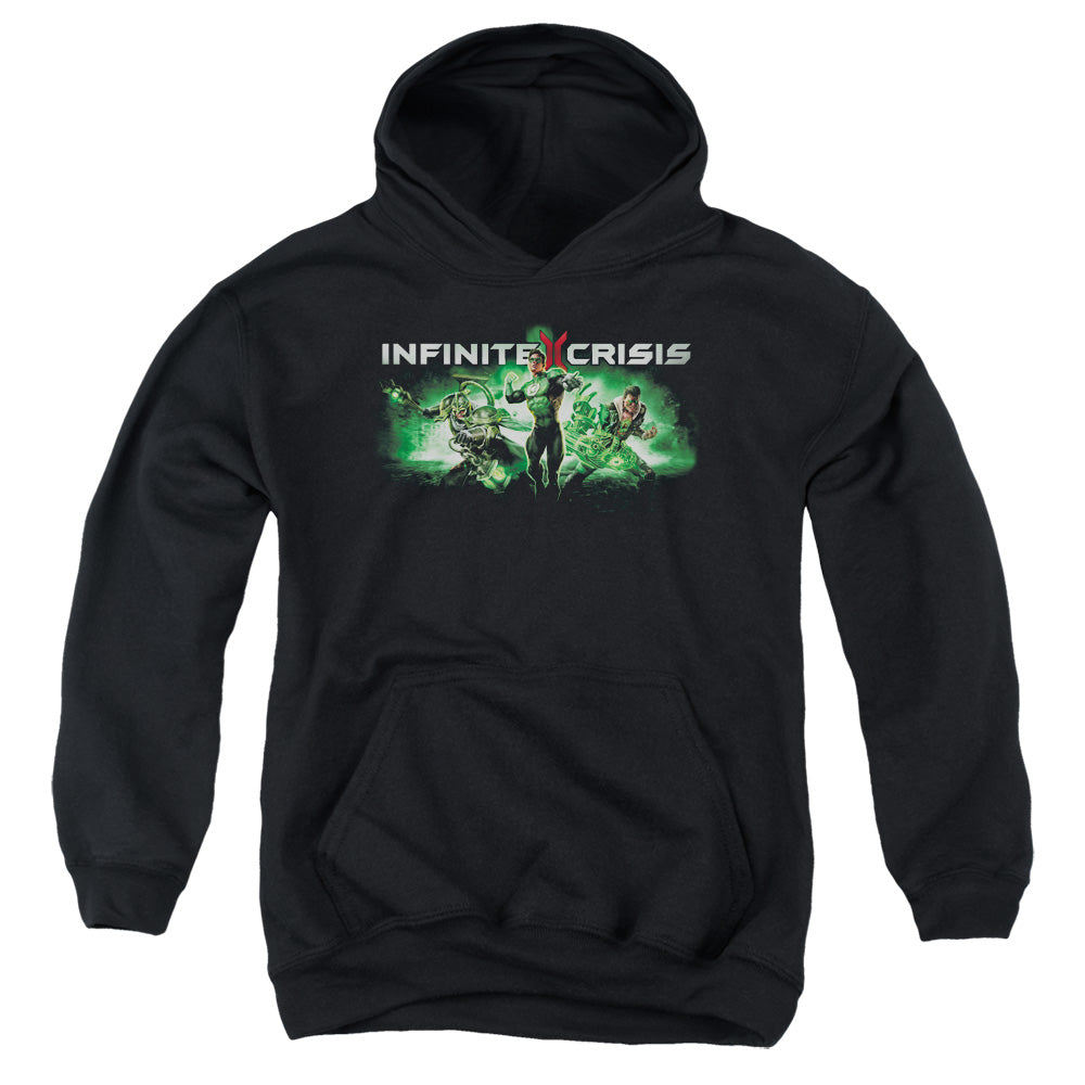 Infinite Crisis Ic Green Kids Youth Hoodie Black