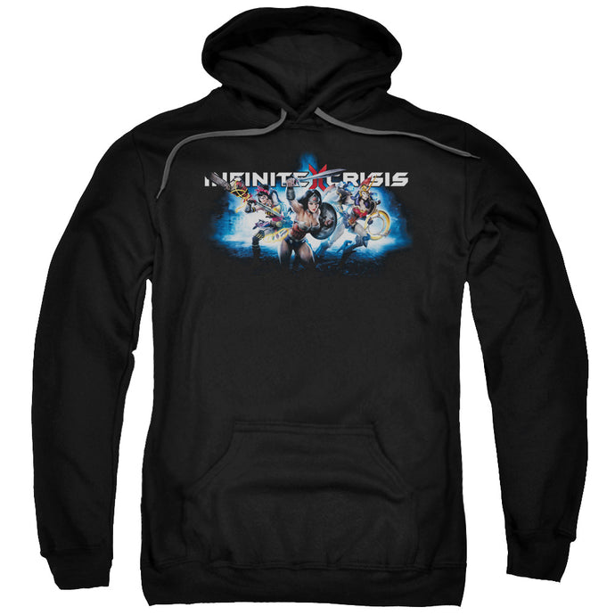 Infinite Crisis Ic Blue Mens Hoodie Black