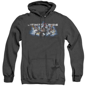 Infinite Crisis Ic Blue Mens Heather Hoodie Black