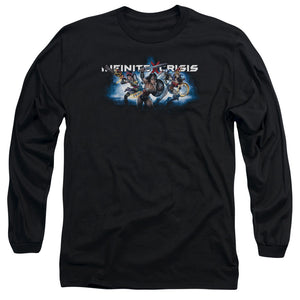 Infinite Crisis Ic Blue Mens Long Sleeve Shirt Black