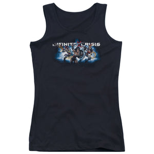 Infinite Crisis Ic Blue Womens Tank Top Shirt Black