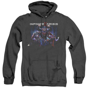 Infinite Crisis Ic Super Heather Mens Hoodie Black