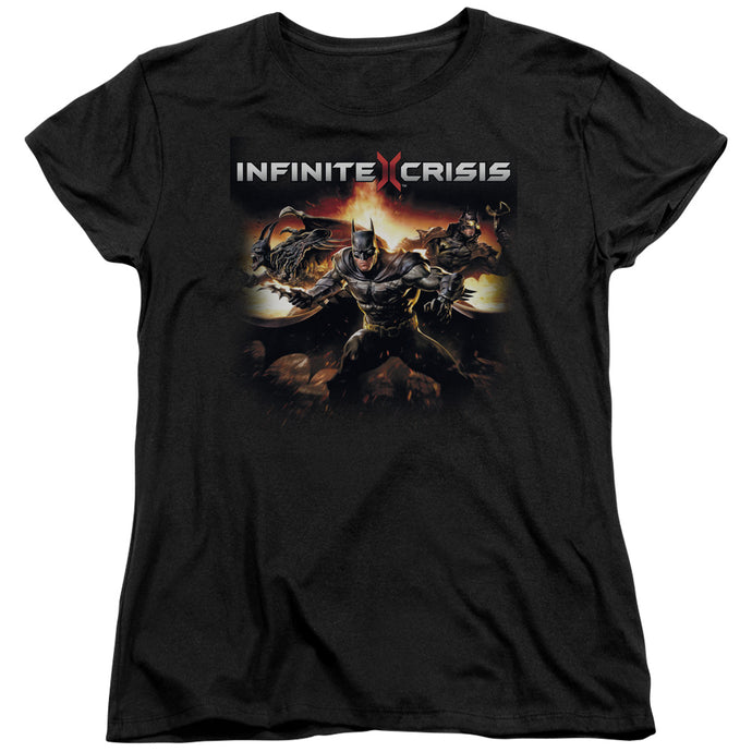 Infinite Crisis Batmen Womens T Shirt Black