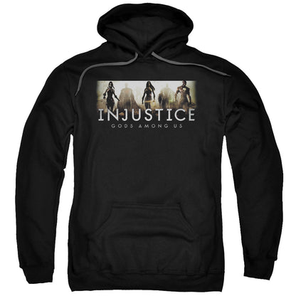 Injustice Gods Among Us Logo Mens Hoodie Black
