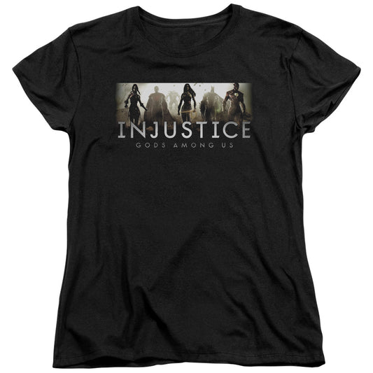 Injustice Gods Among Us Logo Womens T Shirt Black