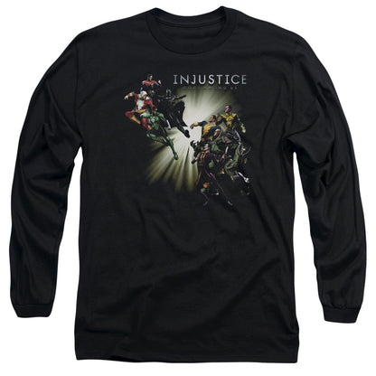 Injustice Gods Among Us Good Vs Evil Mens Long Sleeve Shirt Black Officially Licensed