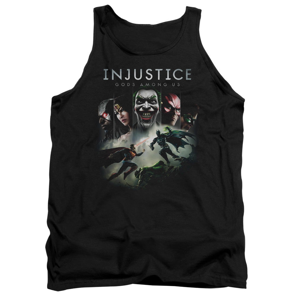 Injustice Gods Among Us Key Art Mens Tank Top Shirt Black