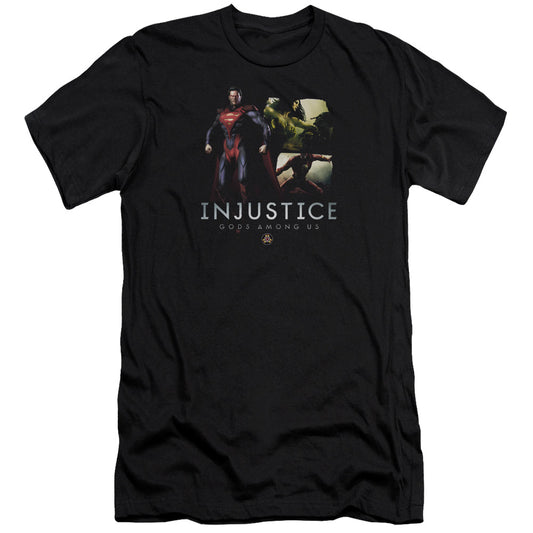 Injustice Gods Among Us Supermans Revenge Premium Bella Canvas Slim Fit Mens T Shirt Black