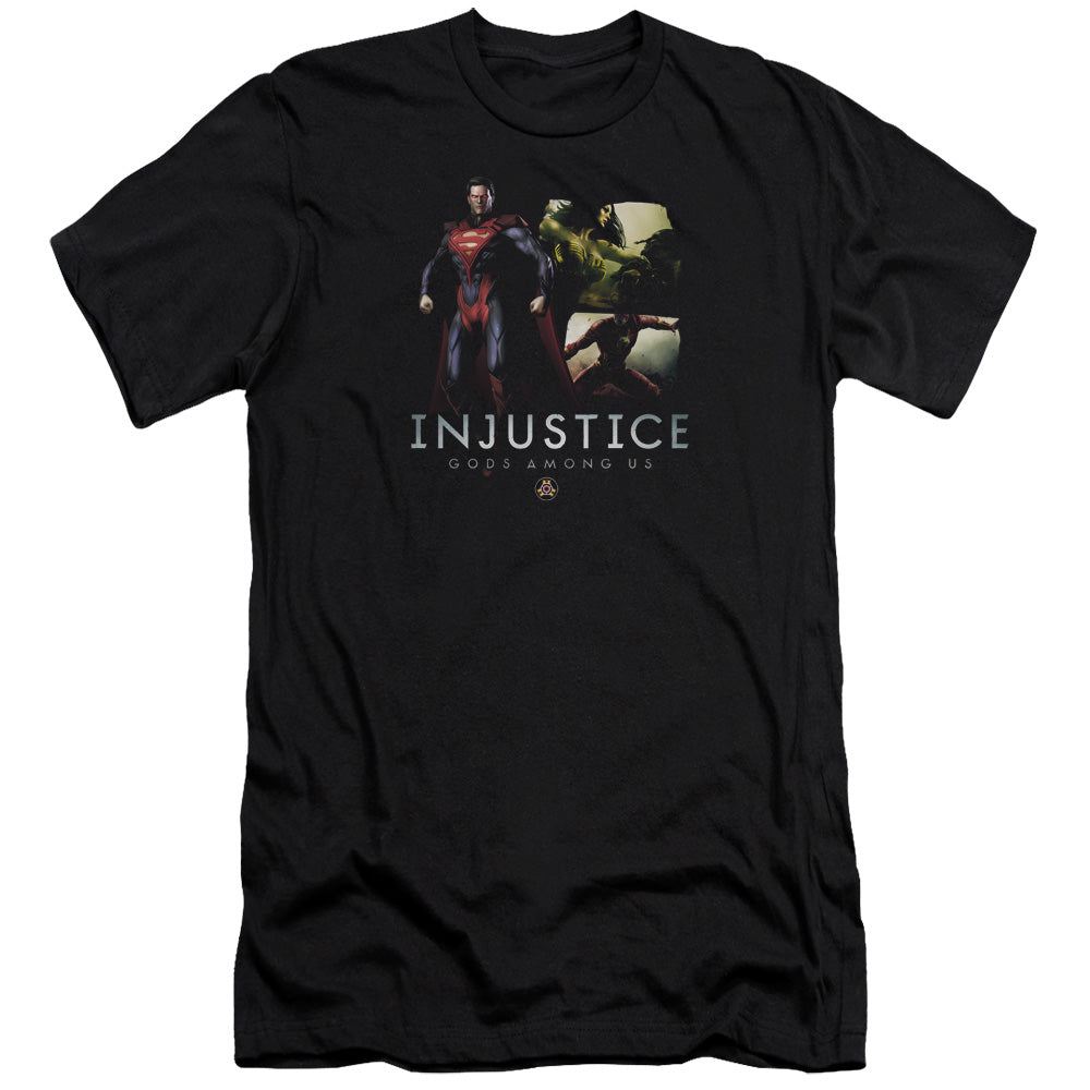 Injustice Gods Among Us Supermans Revenge Slim Fit Mens T Shirt Black