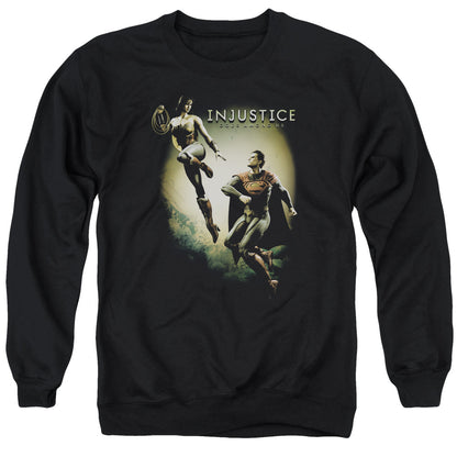 Injustice Gods Among Us Battle Of The Gods Mens Crewneck Sweatshirt Black