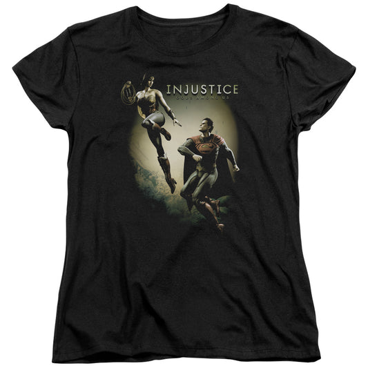 Injustice Gods Among Us Battle of the Gods Womens T Shirt Black