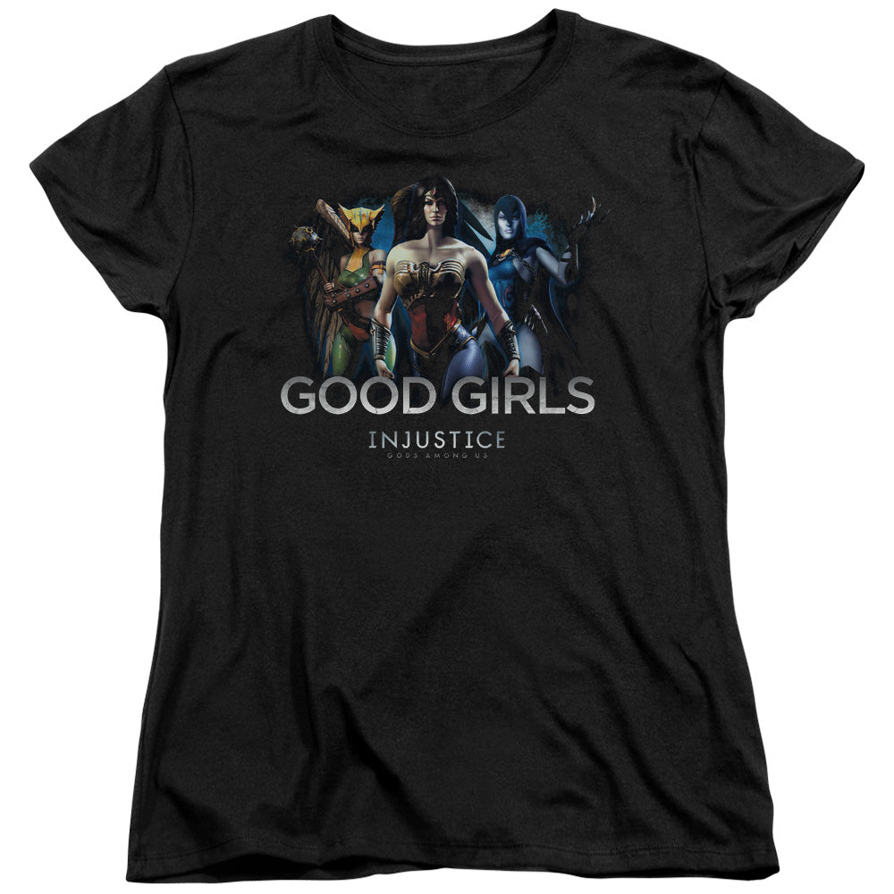 Injustice Gods Among Us Good Girls Womens T Shirt Black