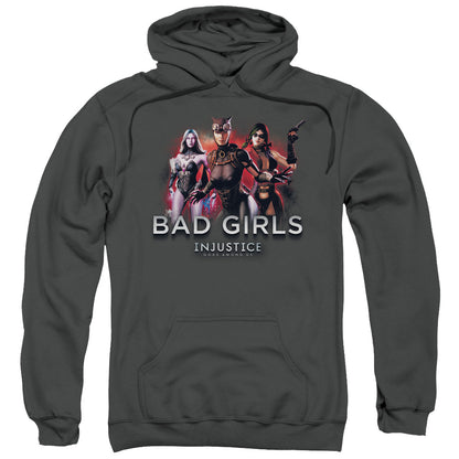 Injustice Gods Among Us Bad Girls Mens Hoodie Charcoal