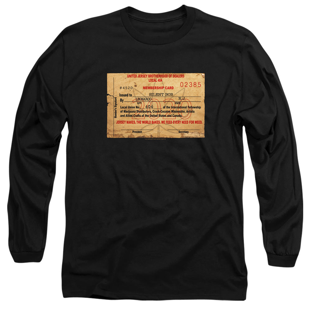 Jay and Silent Bob Dealer Card Mens Long Sleeve Shirt Black