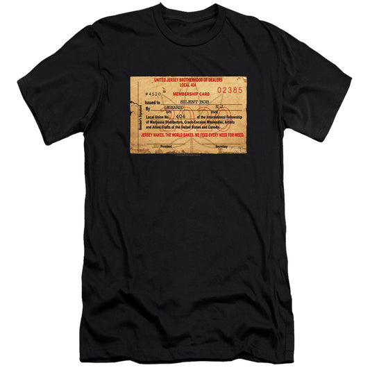 Jay and Silent Bob Dealer Card Slim Fit Mens T Shirt Black