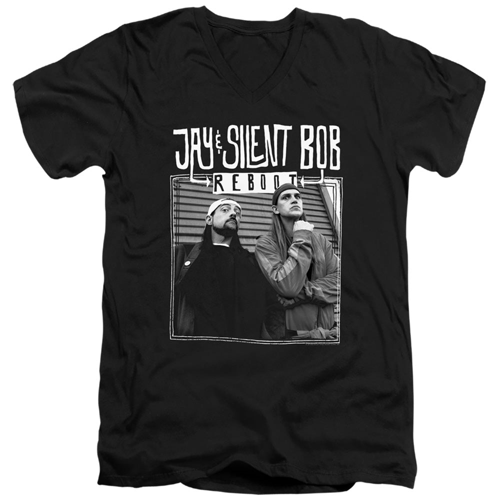 Jay and Silent Bob Taking It Back Mens Slim Fit V-Neck T Shirt Black