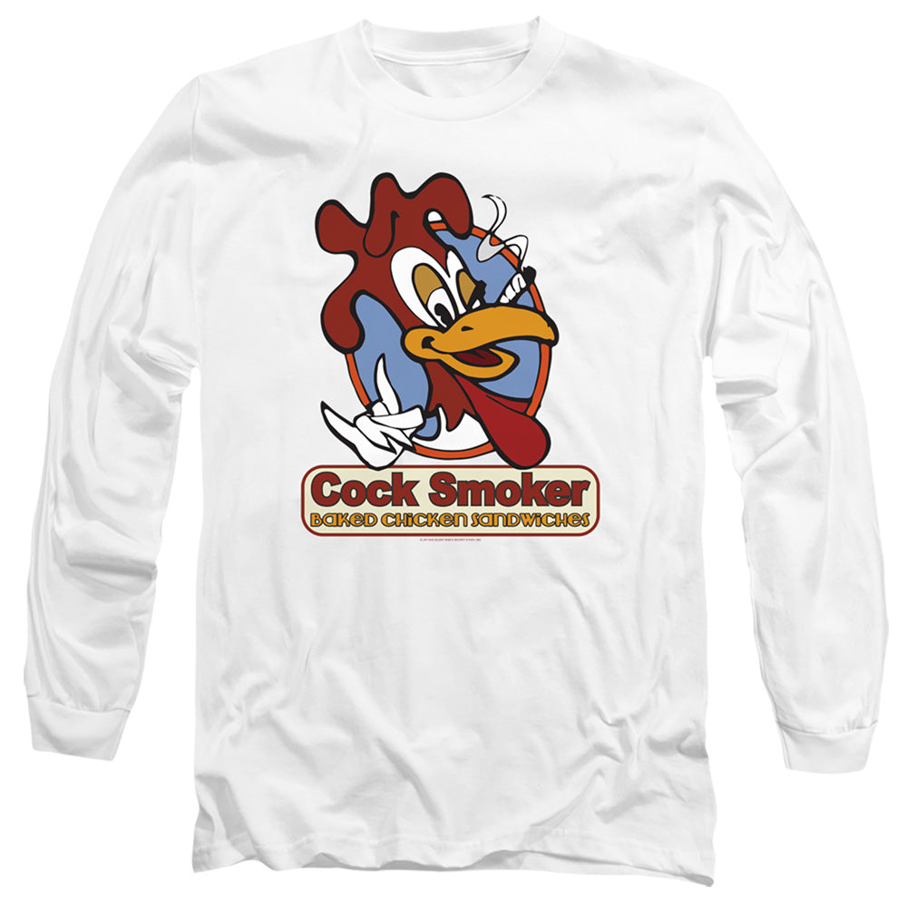 Jay and Silent Bob Cock Smoker Mens Long Sleeve Shirt White