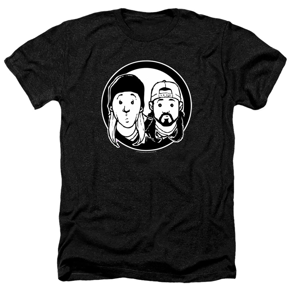 Jay and Silent Bob Just Jay and Silent Bob Heather Mens T Shirt Black