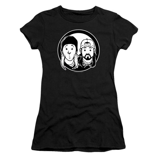 Jay and Silent Bob Just Jay and Silent Bob Junior Sheer Cap Sleeve Womens T Shirt Black