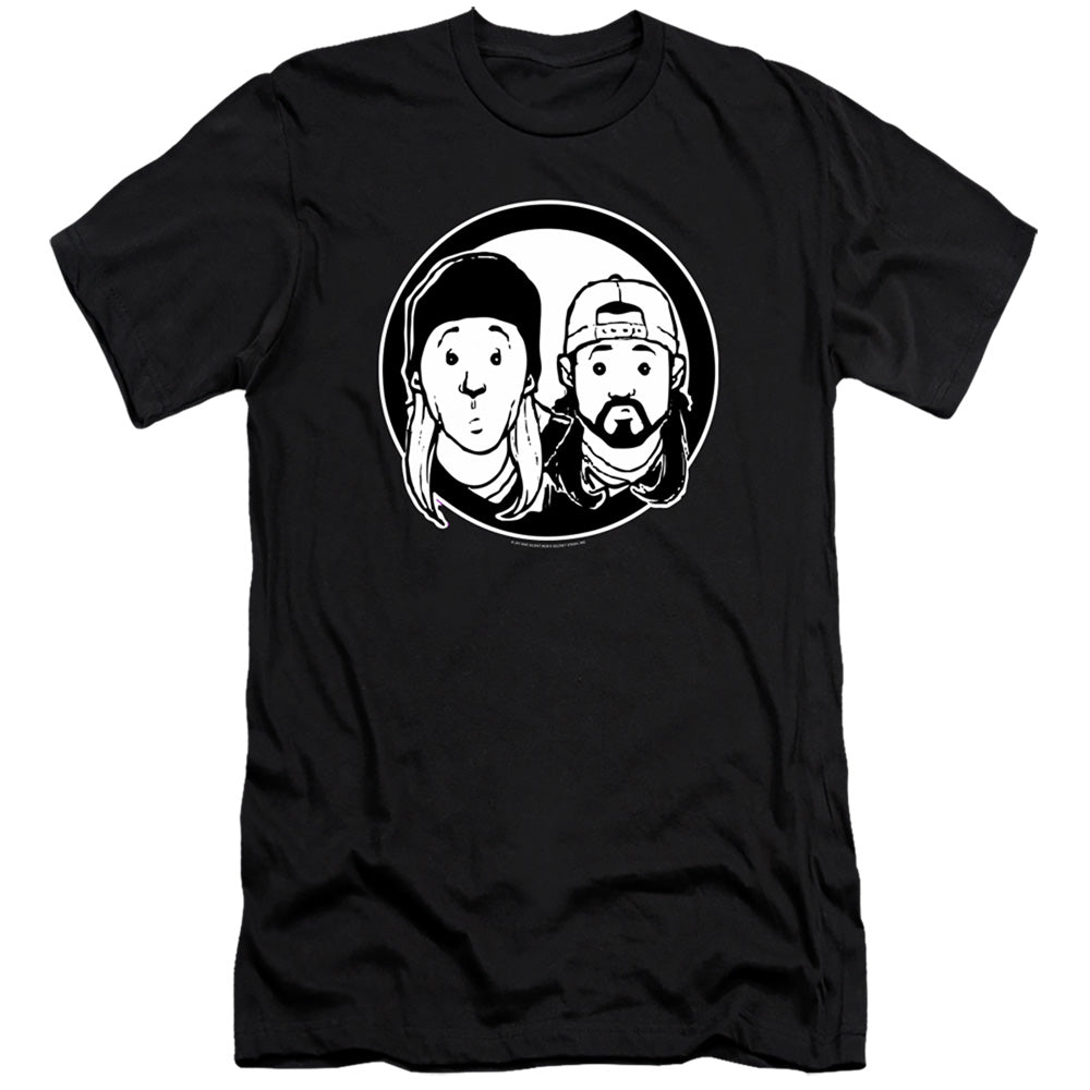 Jay and Silent Bob Just Jay and Silent Bob Premium Bella Canvas Slim Fit Mens T Shirt Black