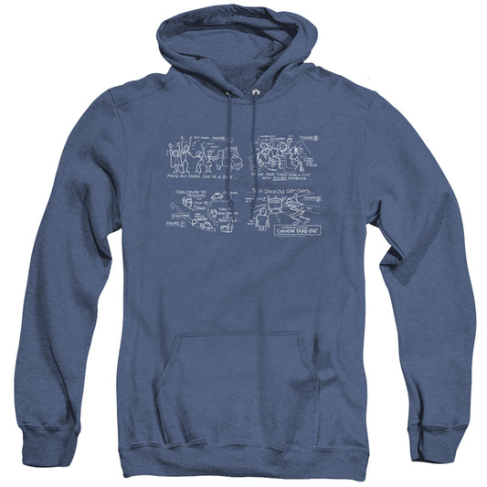 Jay and Silent Bob Chinese Take Out Heather Mens Hoodie Royal Blue