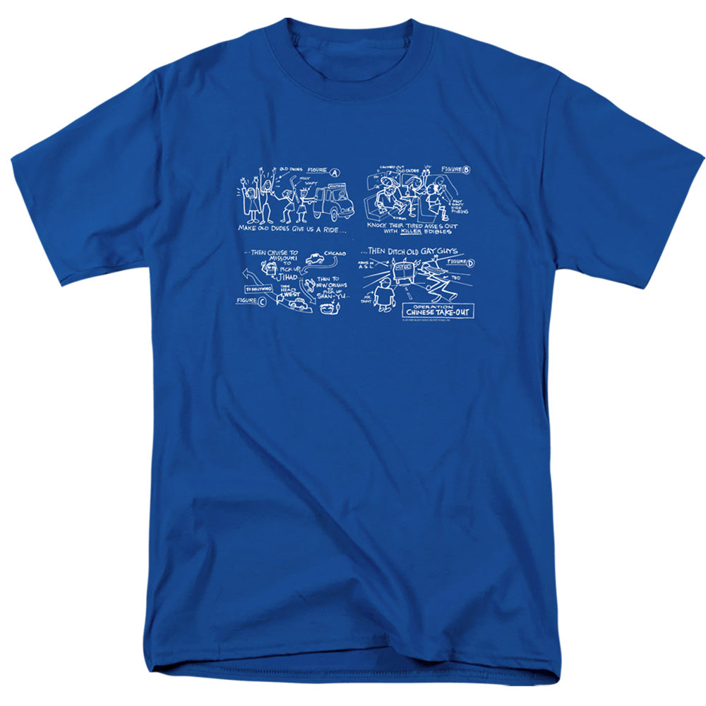 Jay and Silent Bob Chinese Take Out Mens T Shirt Royal Blue