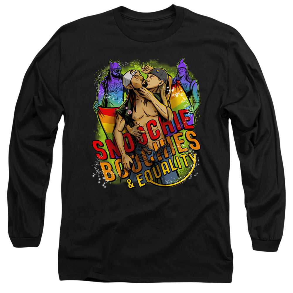 Jay and Silent Bob Oochie Boochies and Equality Mens Long Sleeve Shirt Black