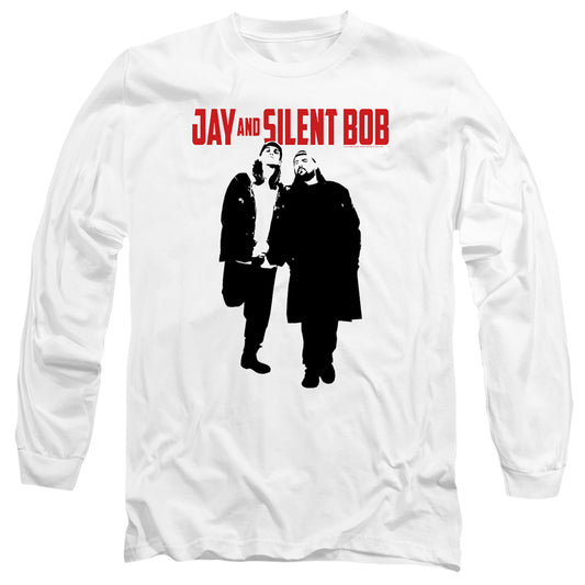 Jay and Silent Bob Graffiti Mens Long Sleeve Shirt White