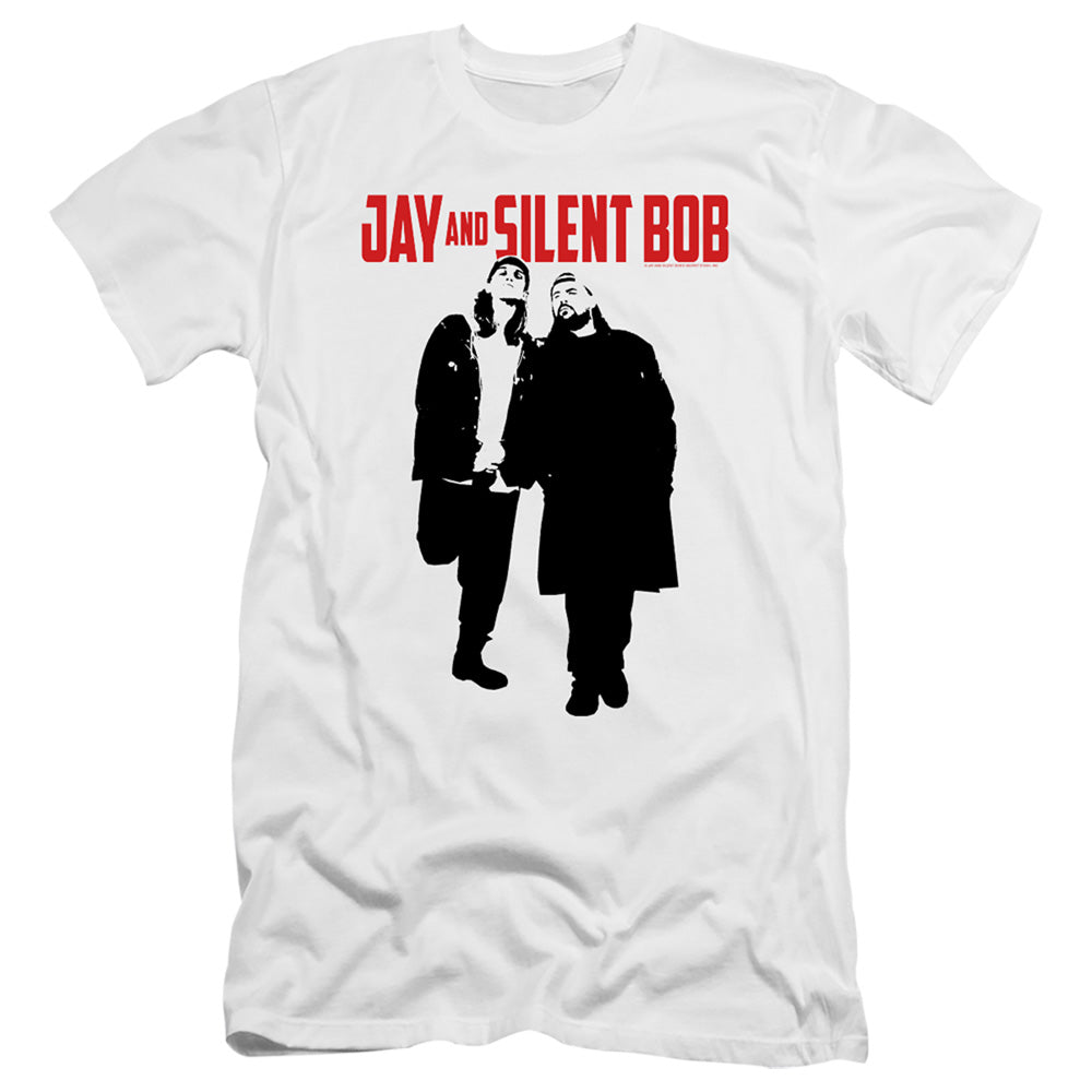 Jay and Silent Bob Graffiti Slim Fit Mens T Shirt White