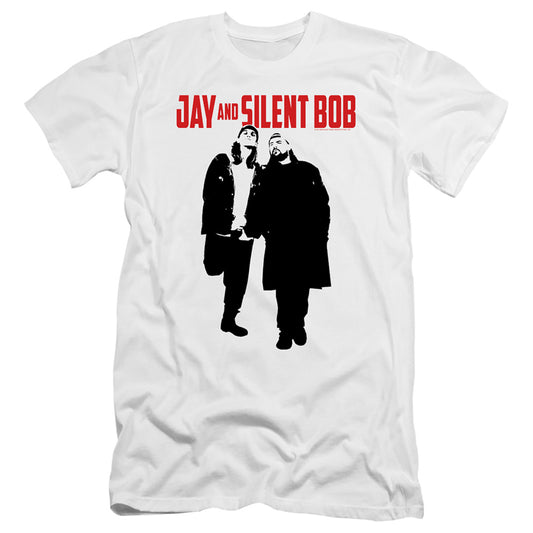 Jay and Silent Bob Graffiti Slim Fit Mens T Shirt White