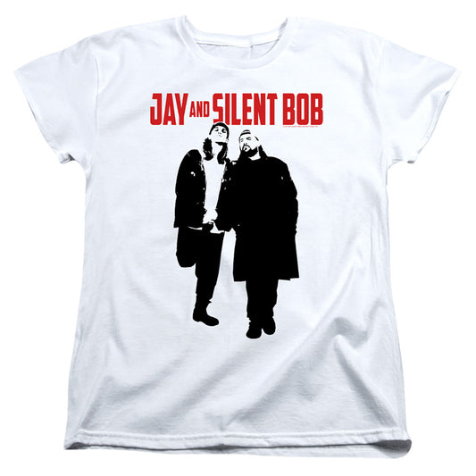 Jay and Silent Bob Graffiti Womens T Shirt White