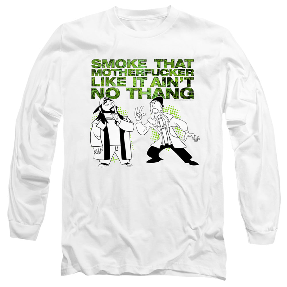 Jay and Silent Bob Oke Mens Long Sleeve Shirt White