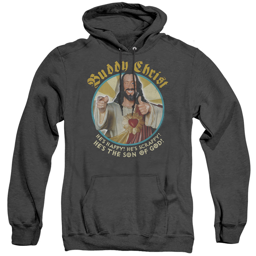 Jay and Silent Bob Buddy Christ Heather Mens Hoodie Black