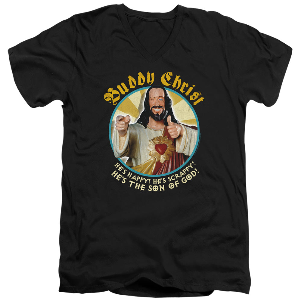 Jay and Silent Bob Buddy Christ Mens Slim Fit V-Neck T Shirt Black