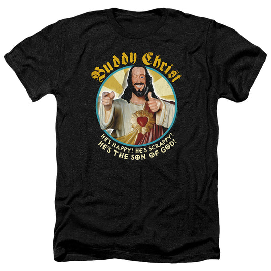 Jay and Silent Bob Buddy Christ Heather Mens T Shirt Black