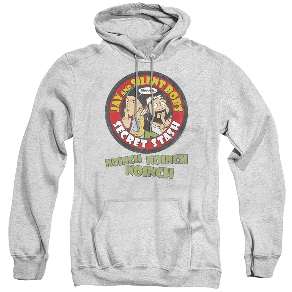 Jay and Silent Bob Shhhhh Mens Hoodie Athletic Heather