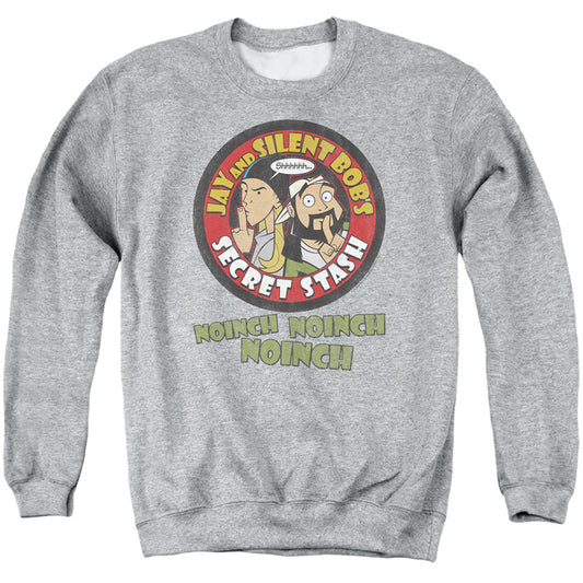 Jay and Silent Bob Shhhhh Mens Crewneck Sweatshirt Athletic Heather