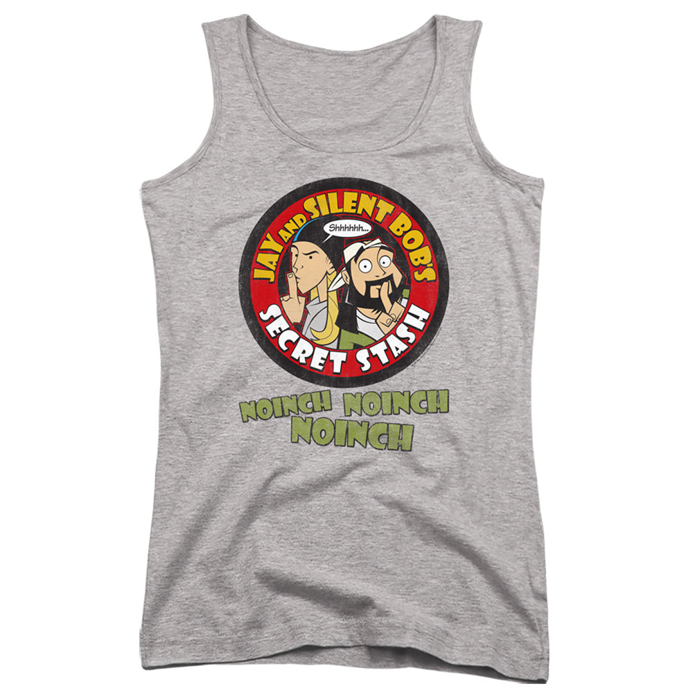 Jay and Silent Bob Shhhhh Womens Tank Top Shirt Athletic Heather